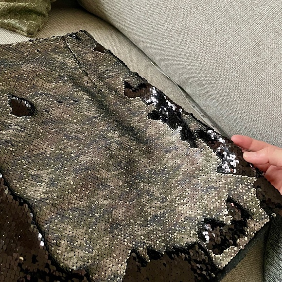 NWT Free People Skinny Sequin Camo Mini Skirt - Picture 7 of 16